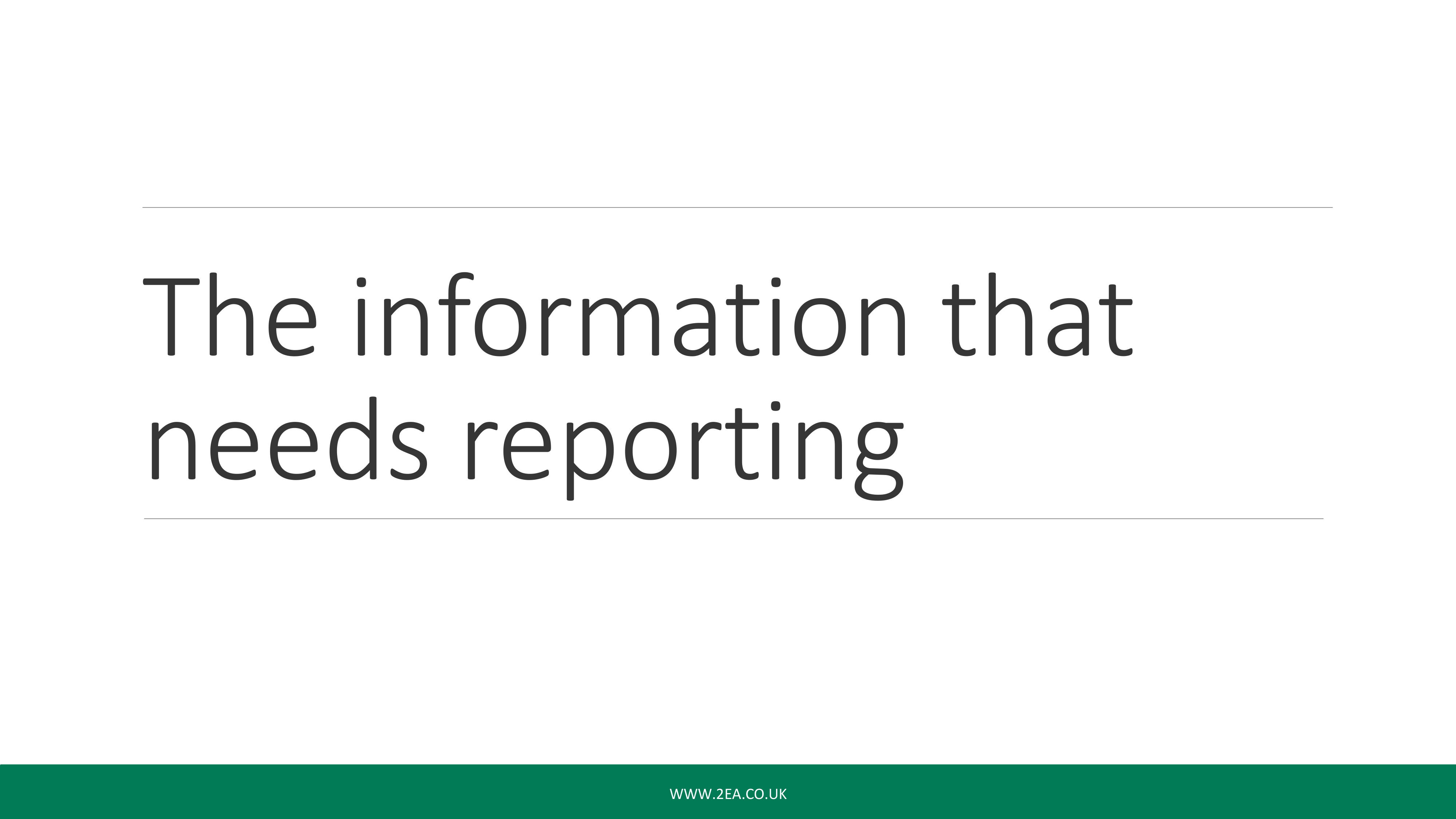 SECR Webinar: The Information that Needs Reporting